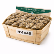 Huîtres Fines de Claire Marennes n°4 – bourriche 48 pièces 3 kg