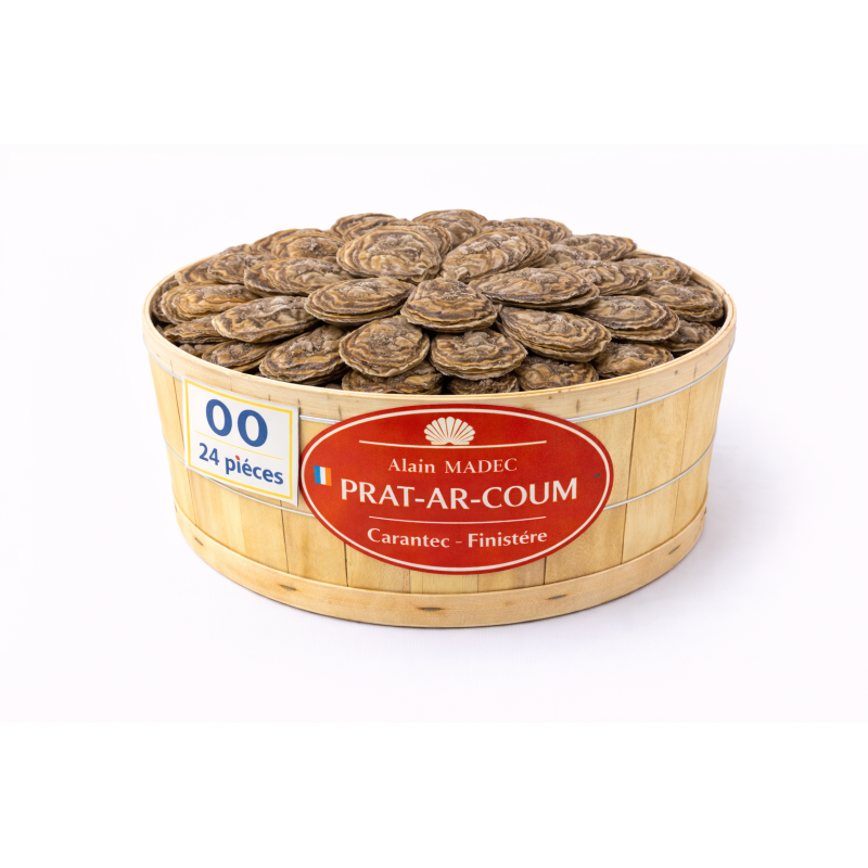 Huîtres Bretagne Alain Madec n°00 – bourriche 24 pièces 7,5 kg