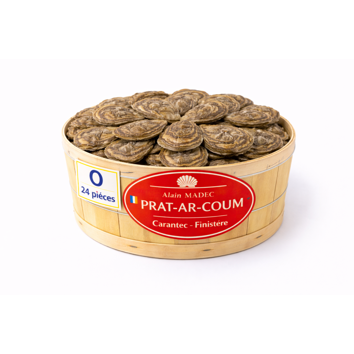 Huîtres Bretonnes Alain Madec n°0 – bourriche 24 pièces
