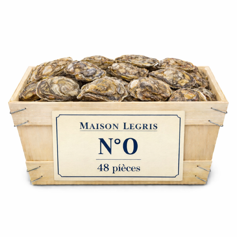 Huîtres Bretonnes Maison Legris n°0 – bourriche 48 pièces