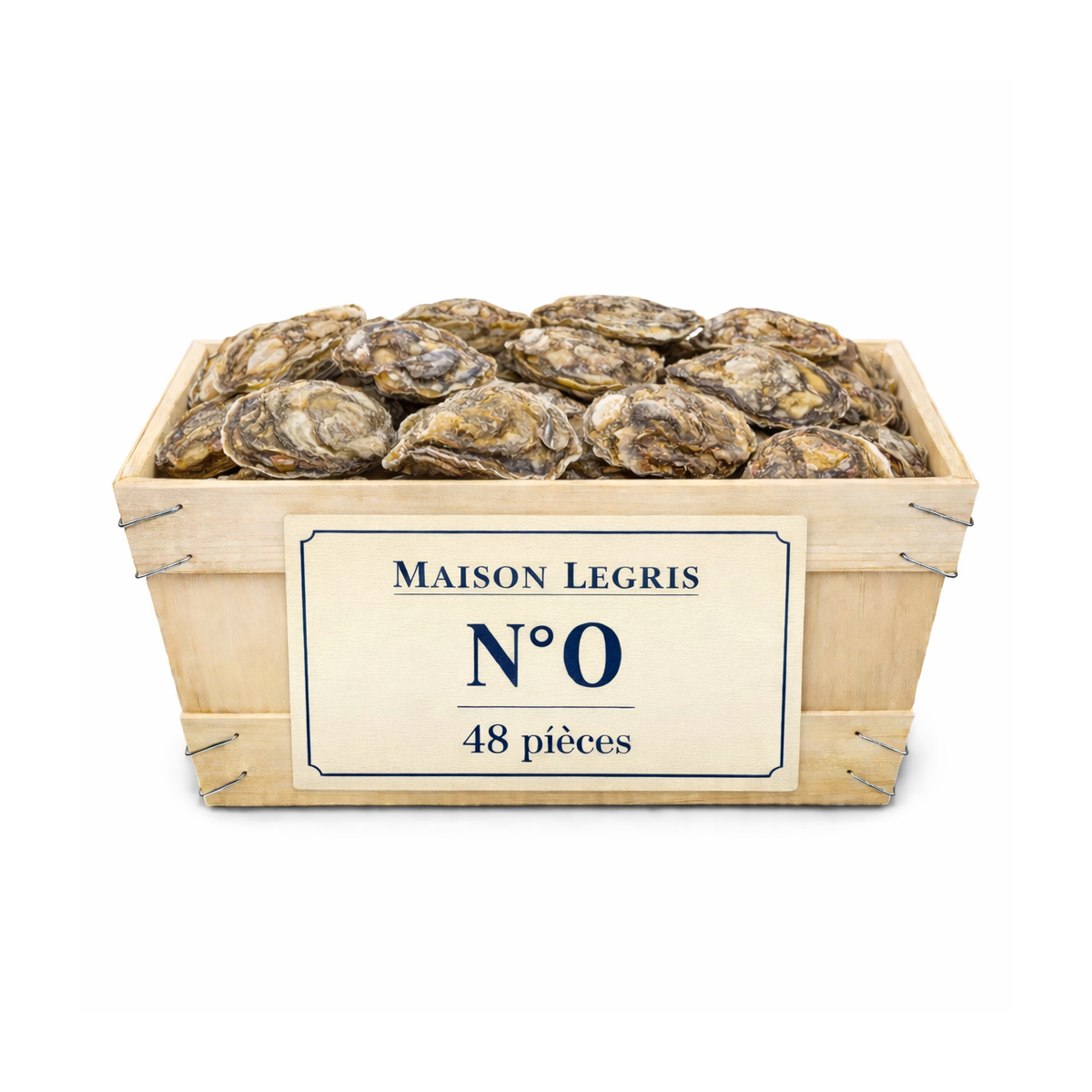 Huîtres Bretonnes Maison Legris n°0 – bourriche 48 pièces