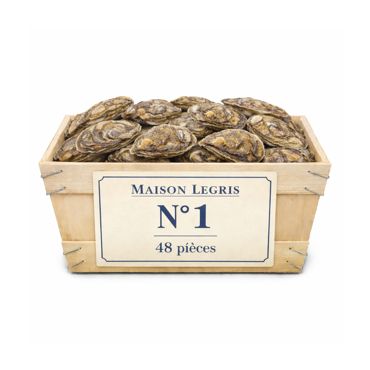 Huîtres Bretonnes Maison Legris n°1 – bourriche 48 pièces