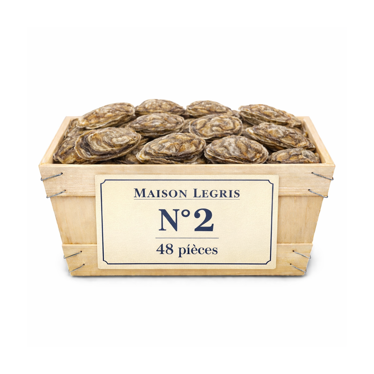 Huîtres Bretonnes Maison Legris n°2 – bourriche 48 pièces