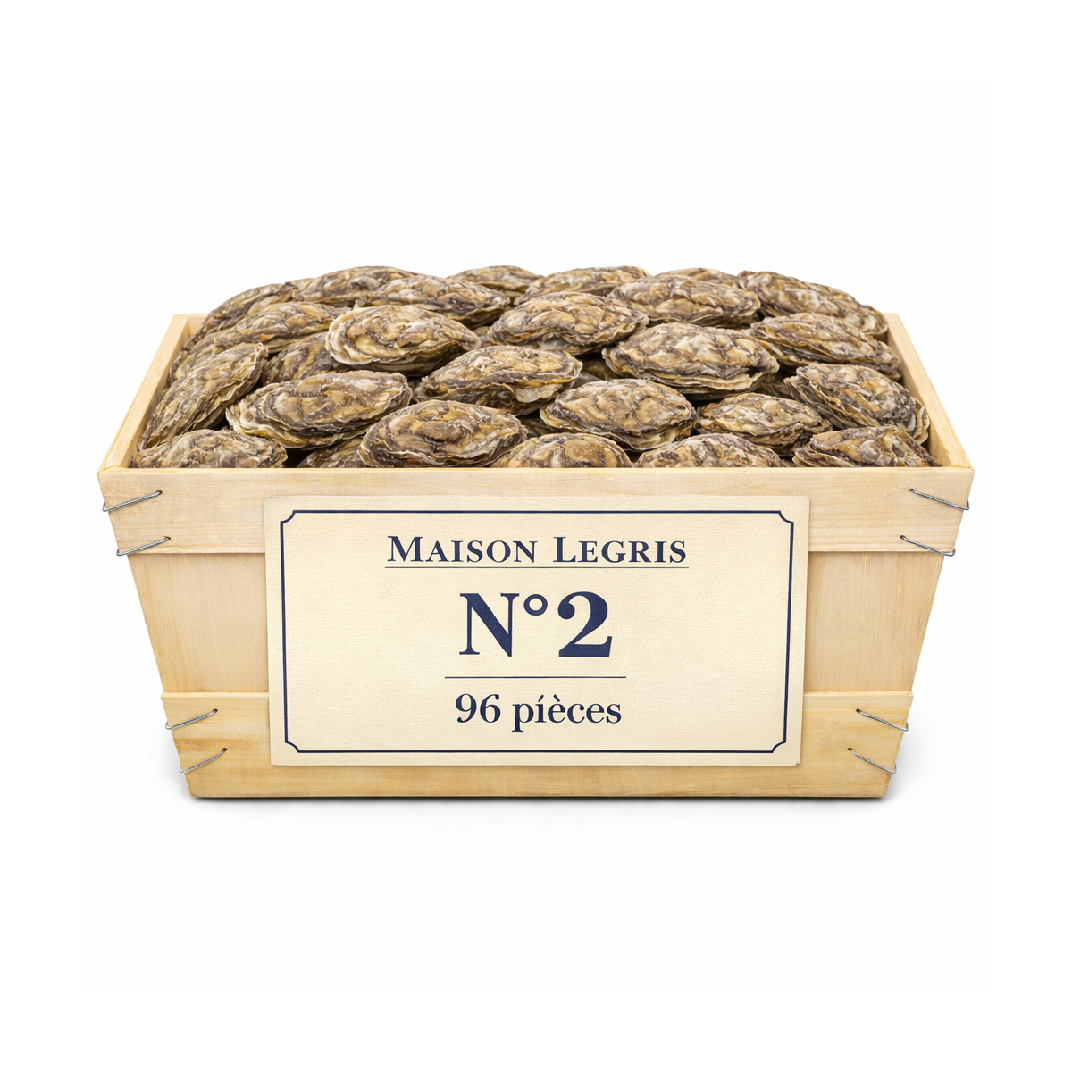 Huîtres Bretonnes Maison Legris n°2 – bourriche 96 pièces