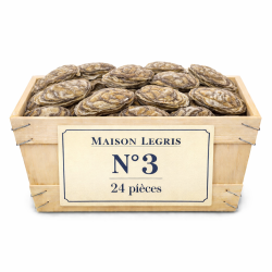 Huîtres Bretonnes Maison Legris n°3 – bourriche 24 pièces