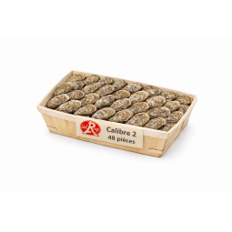 Huîtres fines Label Rouge Marennes n°2 – bourriche 48 pièces