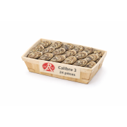 Huîtres fines Label Rouge Marennes n°3 – bourriche 24 pièces