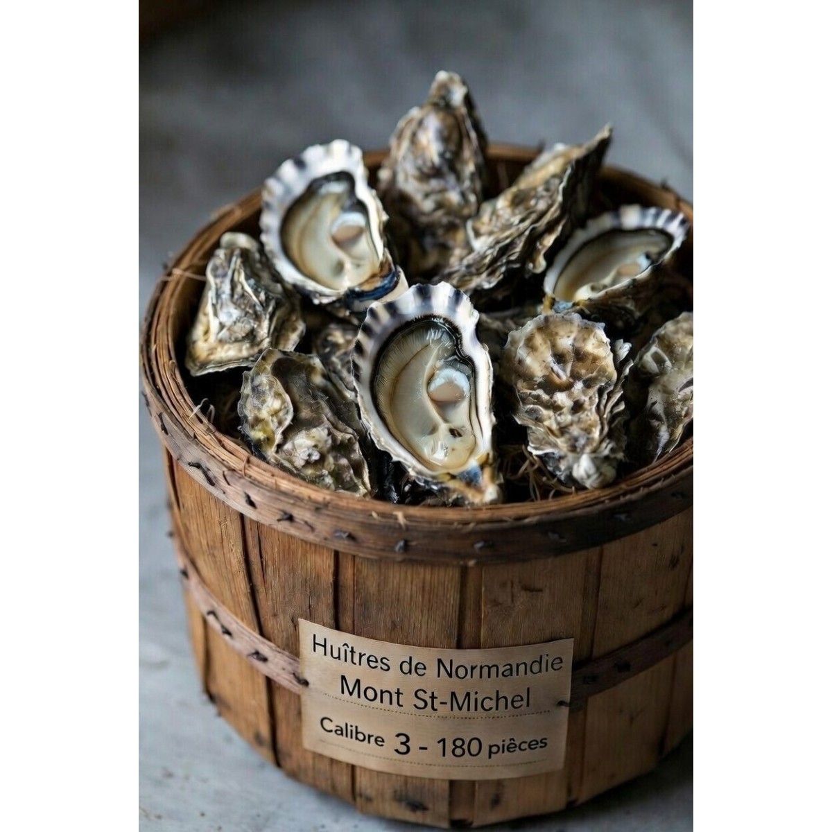 Huîtres normandes Dangaly Mont St-Michel n°3 – bourriche 180 pièces